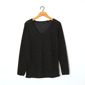 00420 V넥 컬러 니트 