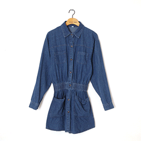 00526 밴딩 데님 원피스 