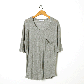 00621 루즈핏 포켓 V넥 T