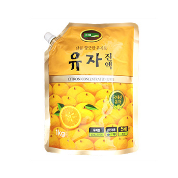 국제 유자진액(파우치) 1kg 