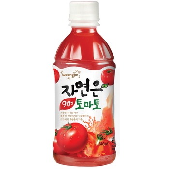 웅진자연은 90일 토마토 340mL(PET)낱개 