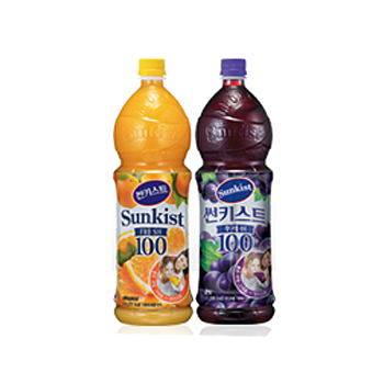해태 썬키스트 후레쉬(오렌지25%+포도50%)PET 1.5L*2개입 