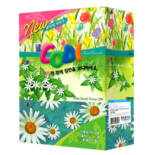 코디 뉴플라워미용티슈 250매*3개입 