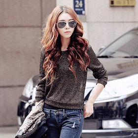 00833 블링 블링 골드 라운드 T