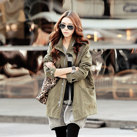 00830 하이 넥 지퍼 야상 