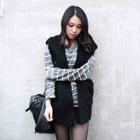 00929 소프트 양털 베스트 