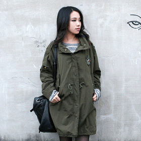 00932 표범 프린팅 야상 