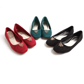 10963 베이직 금 장식 플랫 