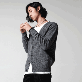 01211 5가지 컬러_배색 V넥 가디건 