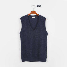 01346 트위스트 니트 베스트 