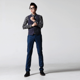 01193 심플한 사각 체크 셔츠 