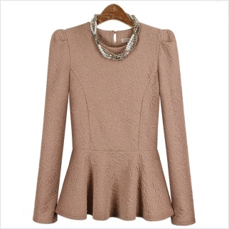 [2SET+고급목걸이까지~!!]목걸이SET 페미닌 물결패턴 플레어 티셔츠_L1401