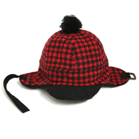 11274 체크 방울 캡