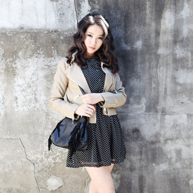 00022 지퍼 포인트 라이더 자켓 