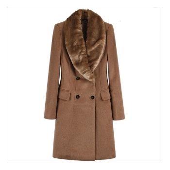 [하이퀄리티+FUR탈부착~!!]포근포근 풍성한 퍼 탈부착 알파카 더블코트_L1405