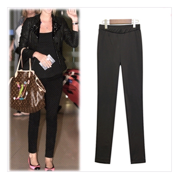 [필수아이템+88사이즈까지]편안한 심플 허리밴드 기모 레깅스 팬츠_L1407