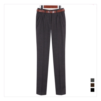 [울혼방+77사이즈까지~!!]깔끔한 디자인 베이직라인 울혼방 정장팬츠_L1408