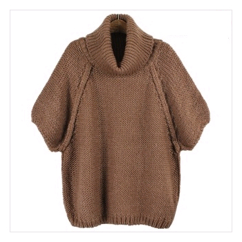 [한겨울까지+루즈핏~!!내추럴한 굵은 니트짜임 터들 5부소매 니트_L1409