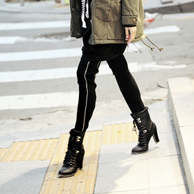 00957 지퍼 디테일 레깅스 