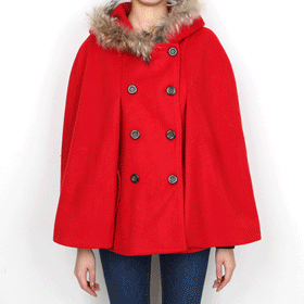 09343 러블리 망또 더블 코트 