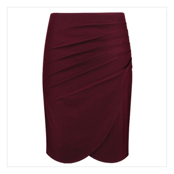 겨울신상[고급모직+77size까지~!!]세련된 디자인 랩스타일 앞셔링 H라인 모직스커트_L1424