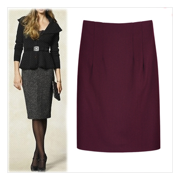 겨울신상[고급울+77size까지]스테디셀러 아이템 심플 절개 하이웨스트 모직 스커트_L1416