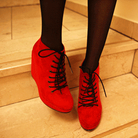 09537 멋스러운 스웨이드 웨지힐 