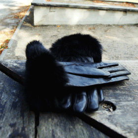 09444 부드러운 밍크 퍼 장갑 