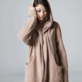 인기~09576 8가지 컬러_양털 후드 가디건 