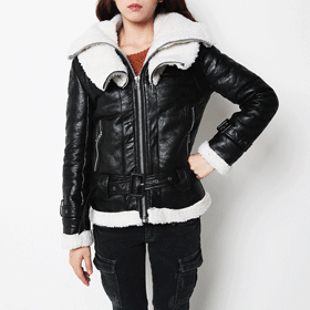 11594 탈부착 카라 무스탕 