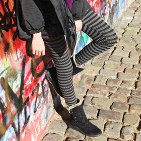 09470 퍼 안감 단추 포인트 부츠 