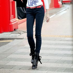 01048 레드 벨트 SET 팬츠 