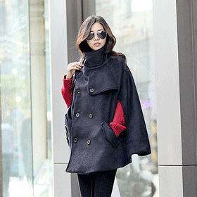 01110 케이프 스타일 코트 