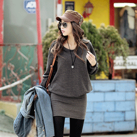 01109 가오리 핏 타이트 원피스 