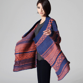 09623 유니크 패턴 언발 가디건 