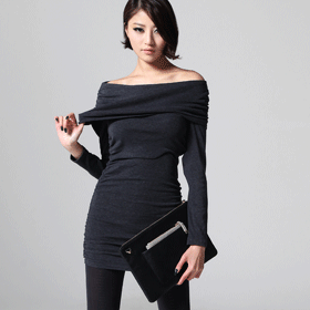 09704 오프숄더 셔링 미니 OPS 