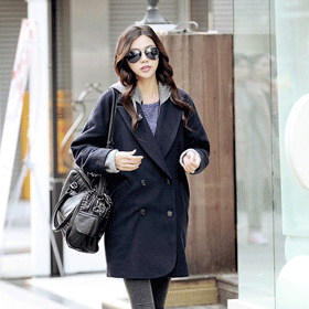 01099 후드 롱 코트 