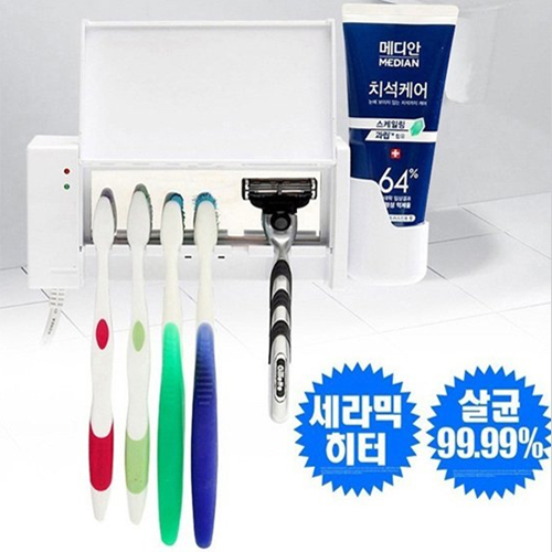 [칫솔은 물론 면도기까지~ 99.99% 살균은 기본! 치약보관함 포함!]주코(ZUCO) 프리미엄 뽀송뽀송 램프교체가 필요없는 원적외선 살균+건조 구강위생 시스템 칫솔살균기[CRS-5000]