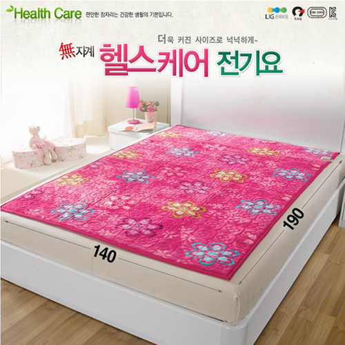 우림 無자계 헬스케어 전기요 플라워 극세사-퀸사이즈 (190*140) 