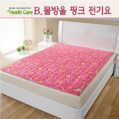 우림 無자계 헬스케어 전기요 물방울 핑크-퀸사이즈 (190*140) 