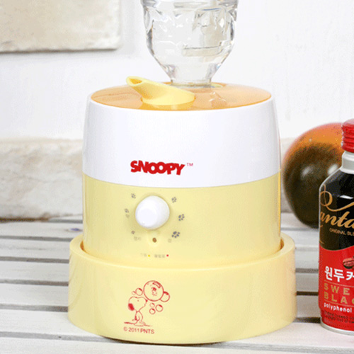 스누피 캐릭터 360도 회전 분무구 페트병 무드램프 미니 가습기[SH-430]