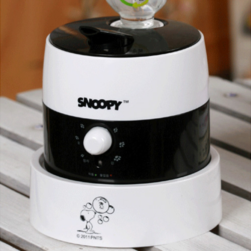 스누피 캐릭터 360도 회전 분무구 페트병 무드램프 미니 가습기[SH-510]