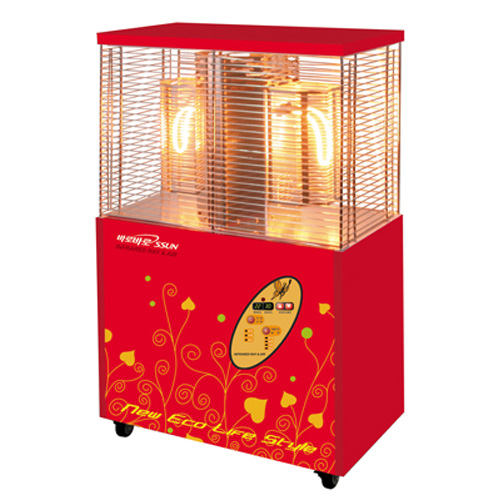 [태양광(근적외선)으로 매엽없는 청정난방!]무궁화 이동식 근적외선(15~25평) 업소/산업용 로타리형 전기히터[MEH-150] 