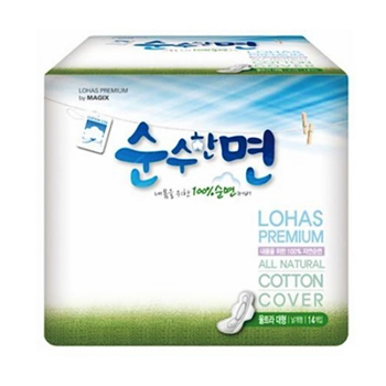 깨끗한나라 순수한면 대형(날개형)14개입 