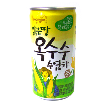 웅진맑은땅옥수수수염차캔180ml 