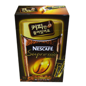 네스카페 수프리모 설탕없는블랙믹스(커피만) 20T 