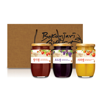 복음자리선물셋트잼1호(딸기500/포도480/사과480)3종 