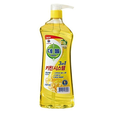 데톨 키친시스템 스위트오렌지&베리향(750ml) 용기 