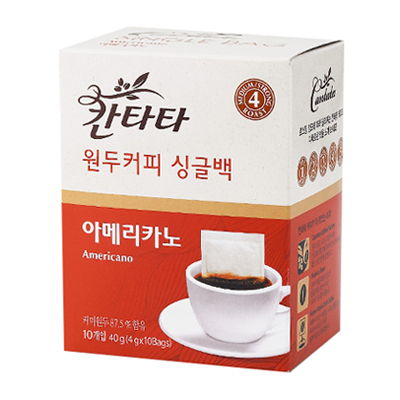 (30%할인)칸타타 원두커피 싱글백 아메리카노 10T 