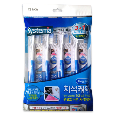 시스테마치석3+1레귤러칫솔